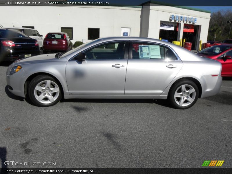 Silver Ice Metallic / Titanium 2010 Chevrolet Malibu LS Sedan