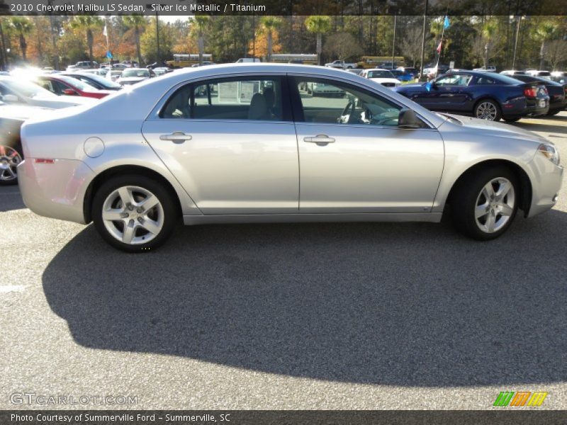 Silver Ice Metallic / Titanium 2010 Chevrolet Malibu LS Sedan