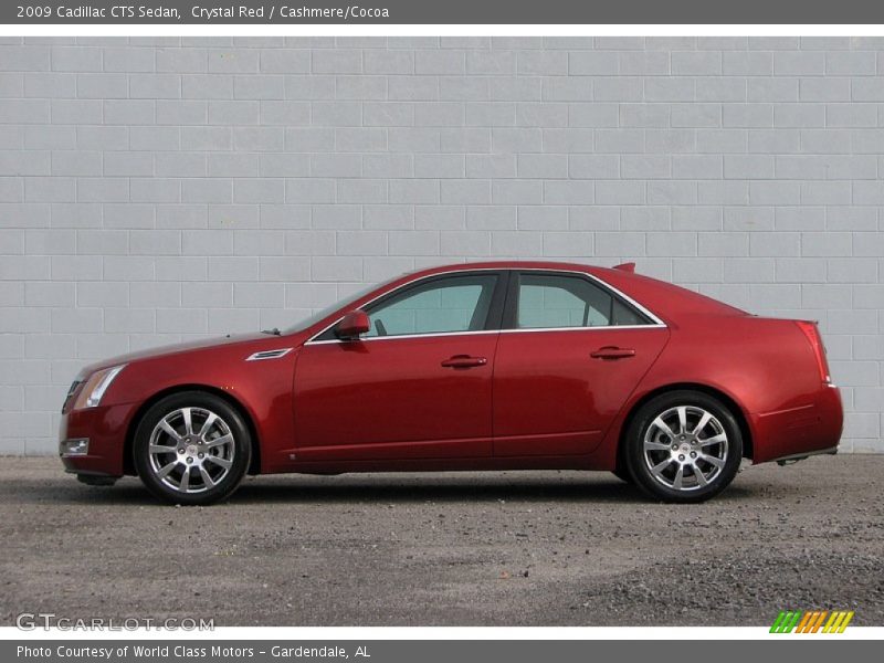 Crystal Red / Cashmere/Cocoa 2009 Cadillac CTS Sedan