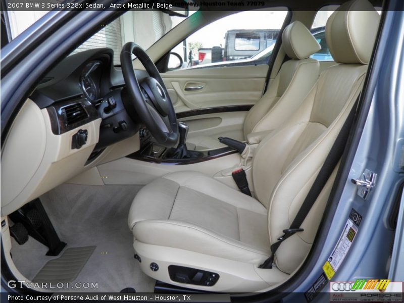 Arctic Metallic / Beige 2007 BMW 3 Series 328xi Sedan