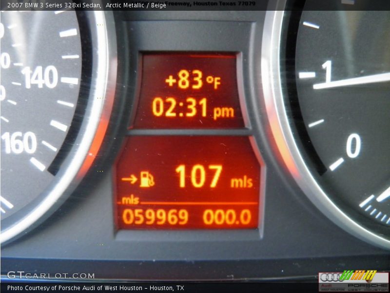 Arctic Metallic / Beige 2007 BMW 3 Series 328xi Sedan