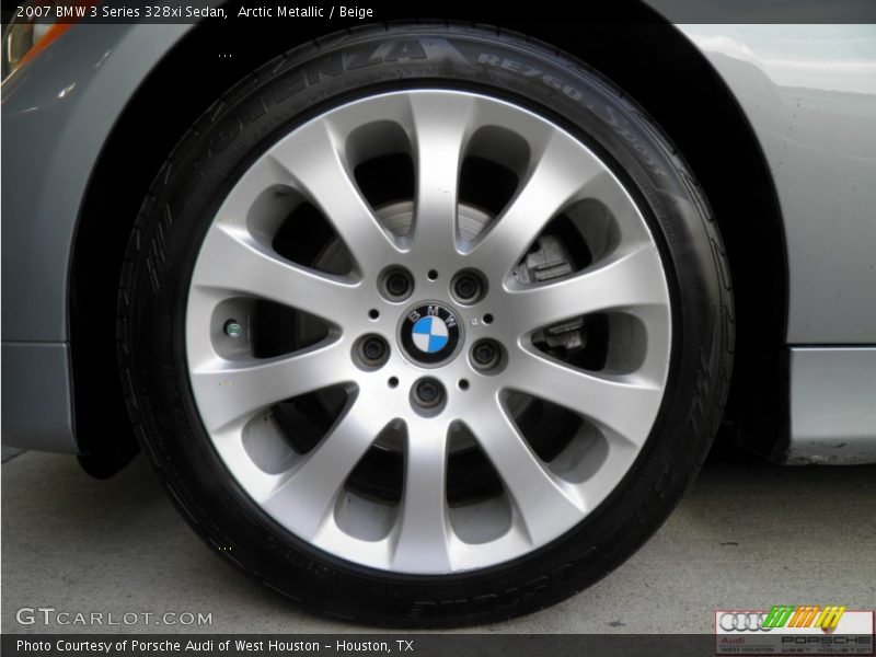 Arctic Metallic / Beige 2007 BMW 3 Series 328xi Sedan