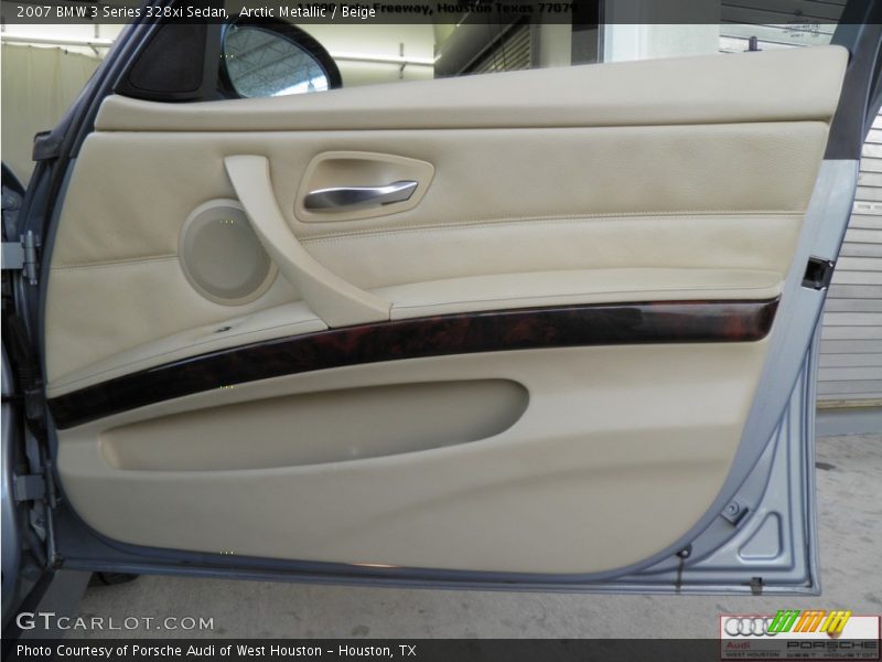 Arctic Metallic / Beige 2007 BMW 3 Series 328xi Sedan