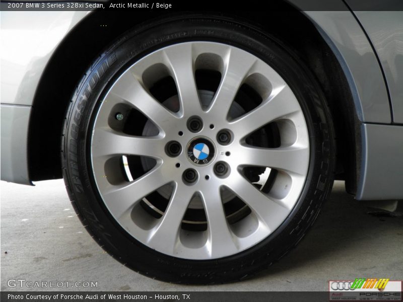 Arctic Metallic / Beige 2007 BMW 3 Series 328xi Sedan