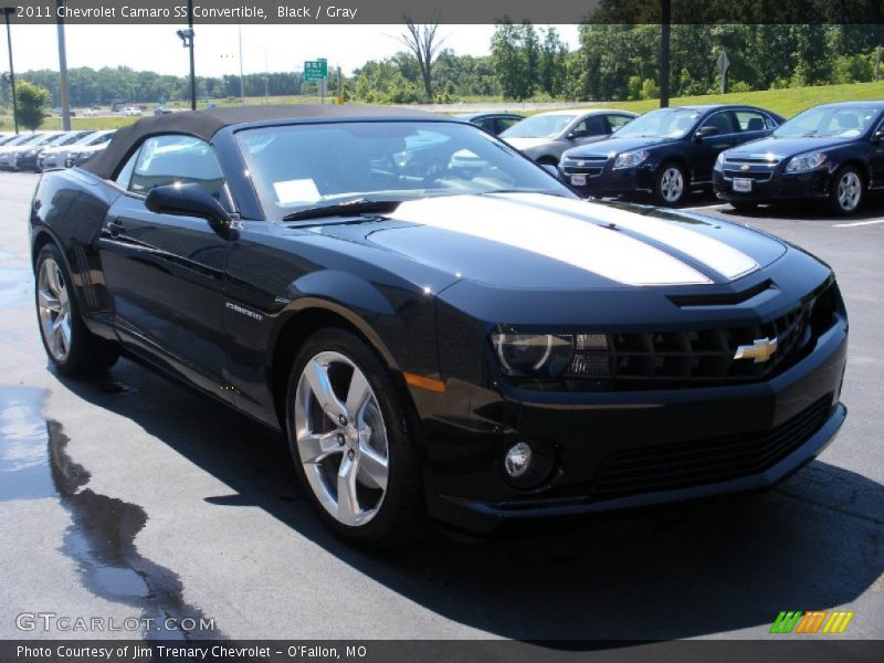 Black / Gray 2011 Chevrolet Camaro SS Convertible