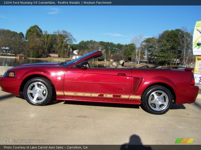Redfire Metallic / Medium Parchment 2004 Ford Mustang V6 Convertible
