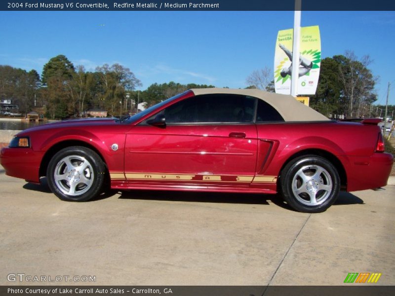Redfire Metallic / Medium Parchment 2004 Ford Mustang V6 Convertible