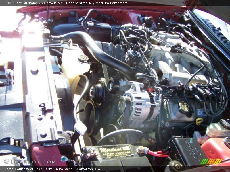 Redfire Metallic / Medium Parchment 2004 Ford Mustang V6 Convertible