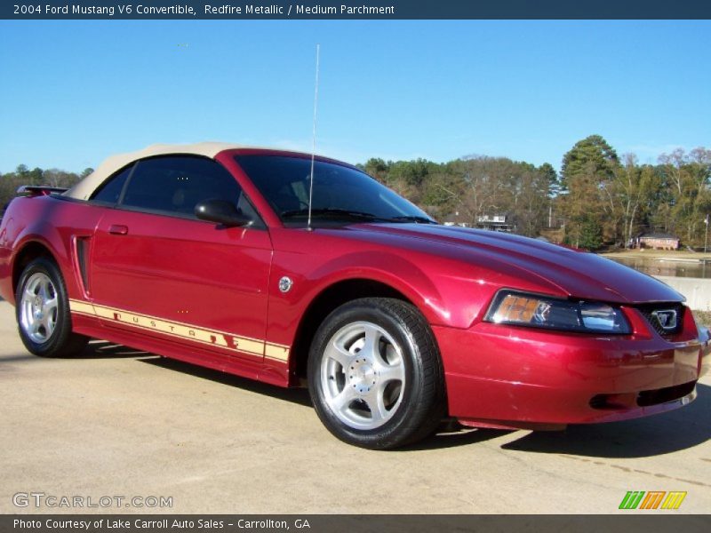 Redfire Metallic / Medium Parchment 2004 Ford Mustang V6 Convertible