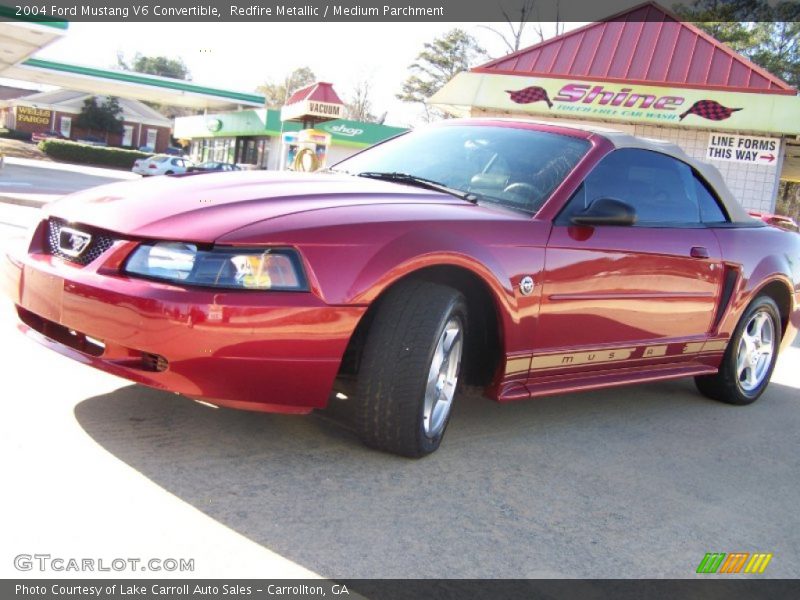 Redfire Metallic / Medium Parchment 2004 Ford Mustang V6 Convertible