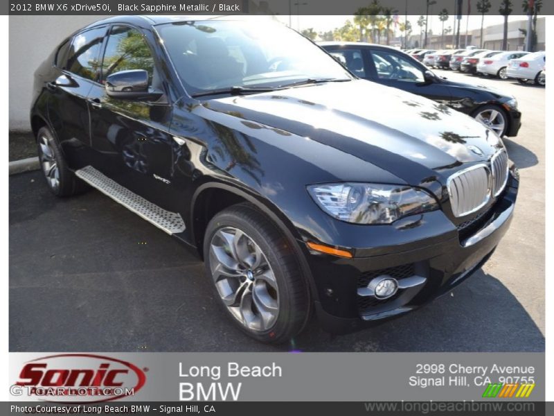 Black Sapphire Metallic / Black 2012 BMW X6 xDrive50i