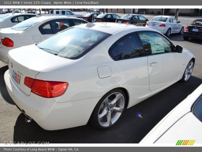 Alpine White / Coral Red/Black 2012 BMW 3 Series 335i Coupe