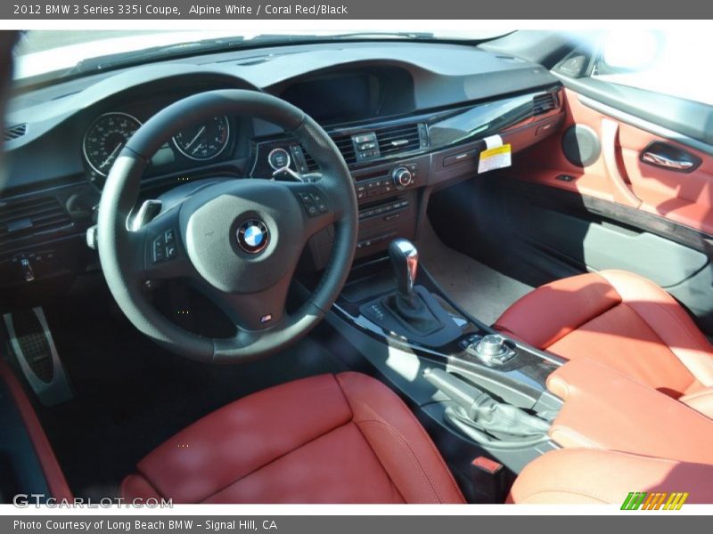 Alpine White / Coral Red/Black 2012 BMW 3 Series 335i Coupe