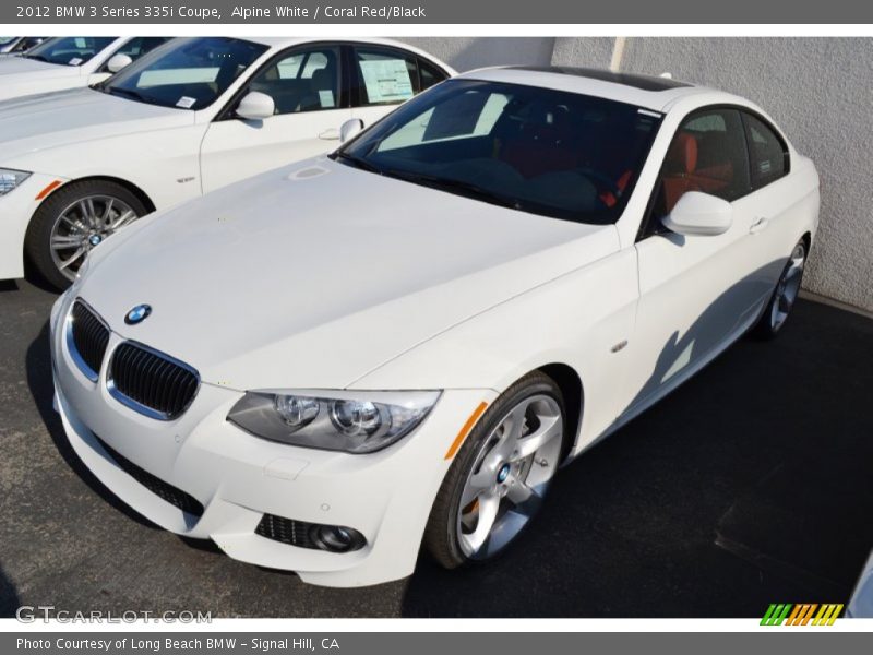 Alpine White / Coral Red/Black 2012 BMW 3 Series 335i Coupe