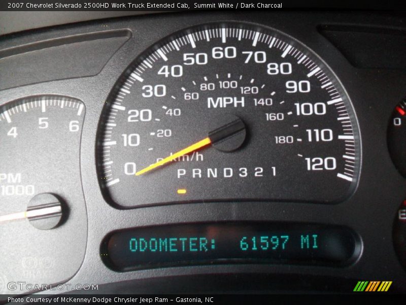 Summit White / Dark Charcoal 2007 Chevrolet Silverado 2500HD Work Truck Extended Cab