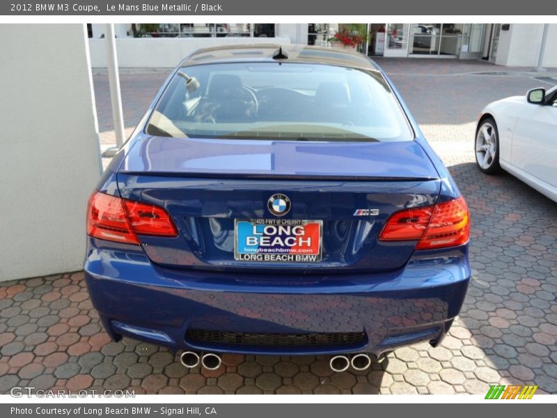 Le Mans Blue Metallic / Black 2012 BMW M3 Coupe
