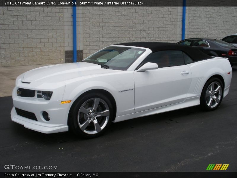 Summit White / Inferno Orange/Black 2011 Chevrolet Camaro SS/RS Convertible