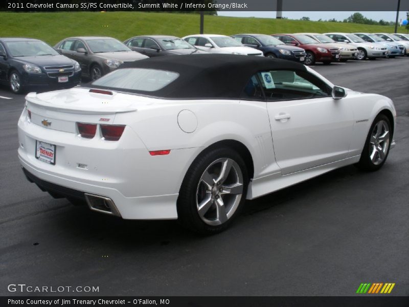 Summit White / Inferno Orange/Black 2011 Chevrolet Camaro SS/RS Convertible