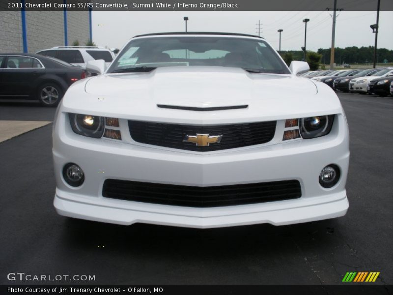 Summit White / Inferno Orange/Black 2011 Chevrolet Camaro SS/RS Convertible