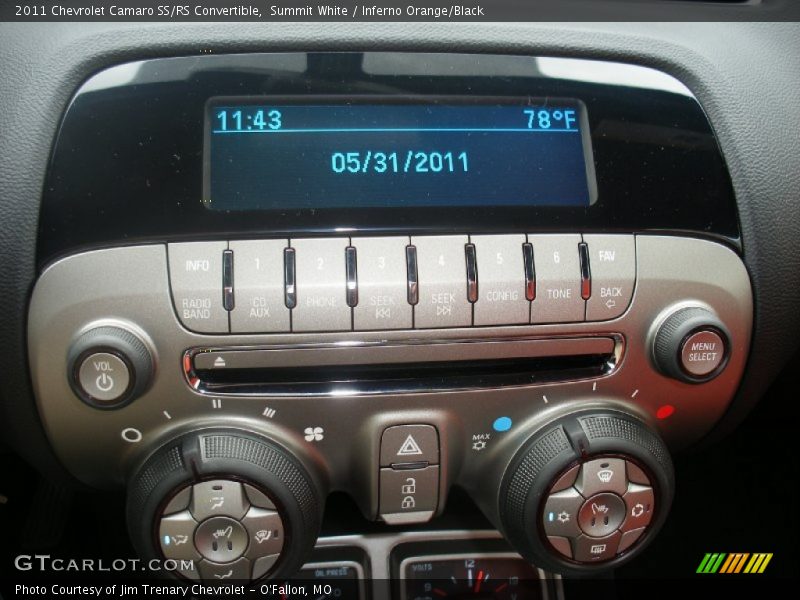 Audio System of 2011 Camaro SS/RS Convertible