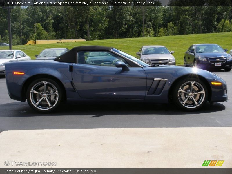 Supersonic Blue Metallic / Ebony Black 2011 Chevrolet Corvette Grand Sport Convertible