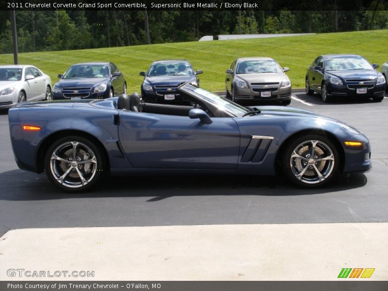 Supersonic Blue Metallic / Ebony Black 2011 Chevrolet Corvette Grand Sport Convertible