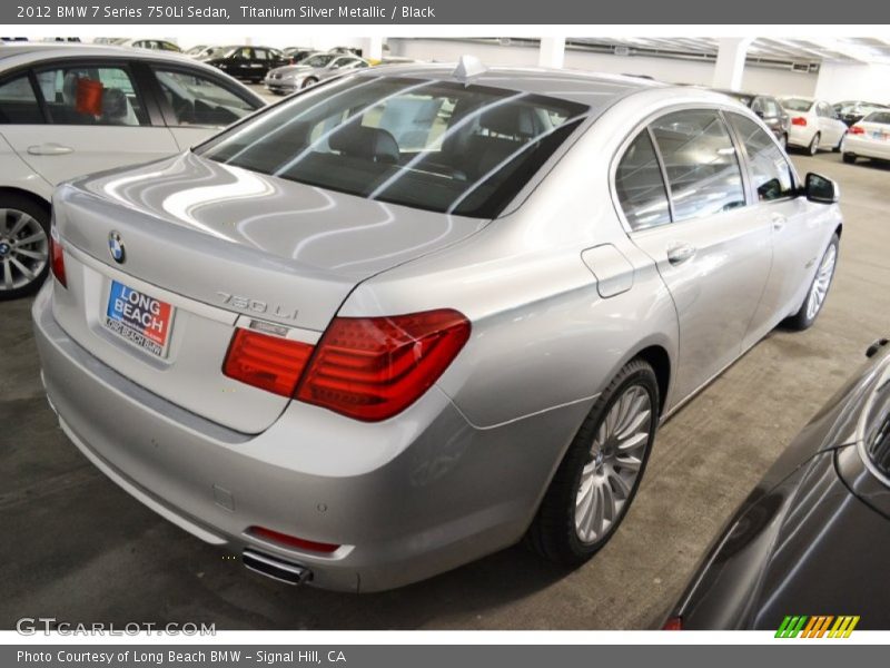 Titanium Silver Metallic / Black 2012 BMW 7 Series 750Li Sedan