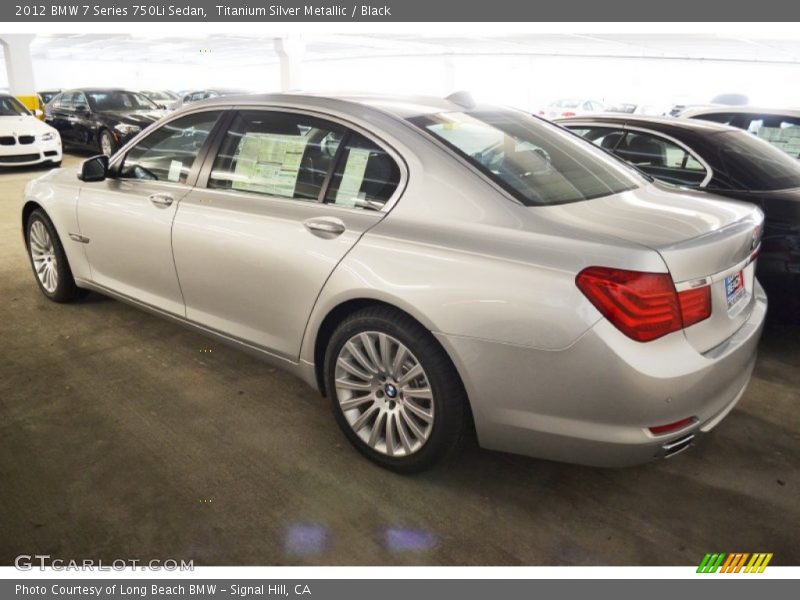 Titanium Silver Metallic / Black 2012 BMW 7 Series 750Li Sedan