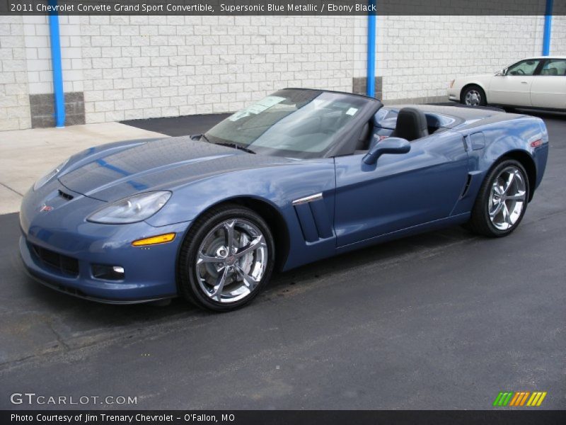 Supersonic Blue Metallic / Ebony Black 2011 Chevrolet Corvette Grand Sport Convertible