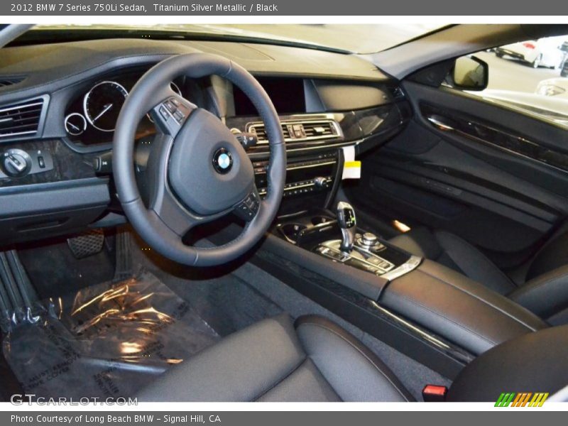 Titanium Silver Metallic / Black 2012 BMW 7 Series 750Li Sedan