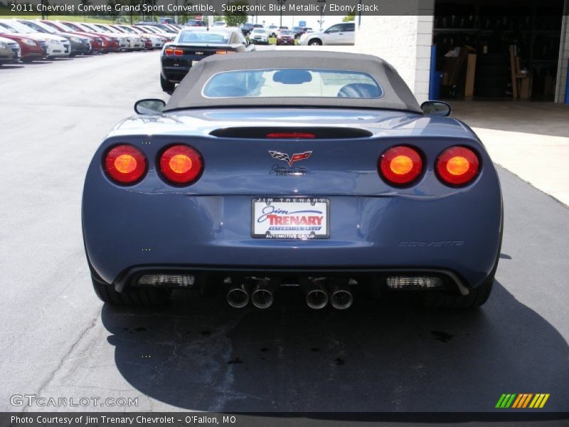 Supersonic Blue Metallic / Ebony Black 2011 Chevrolet Corvette Grand Sport Convertible