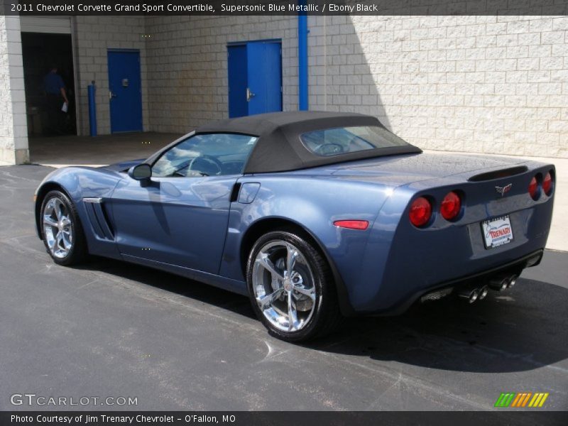 Supersonic Blue Metallic / Ebony Black 2011 Chevrolet Corvette Grand Sport Convertible