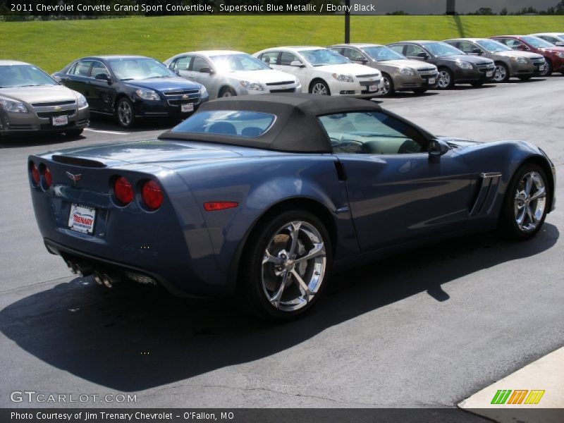 Supersonic Blue Metallic / Ebony Black 2011 Chevrolet Corvette Grand Sport Convertible