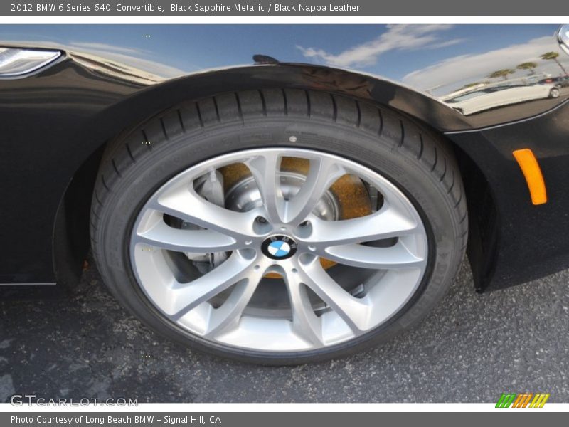 Black Sapphire Metallic / Black Nappa Leather 2012 BMW 6 Series 640i Convertible