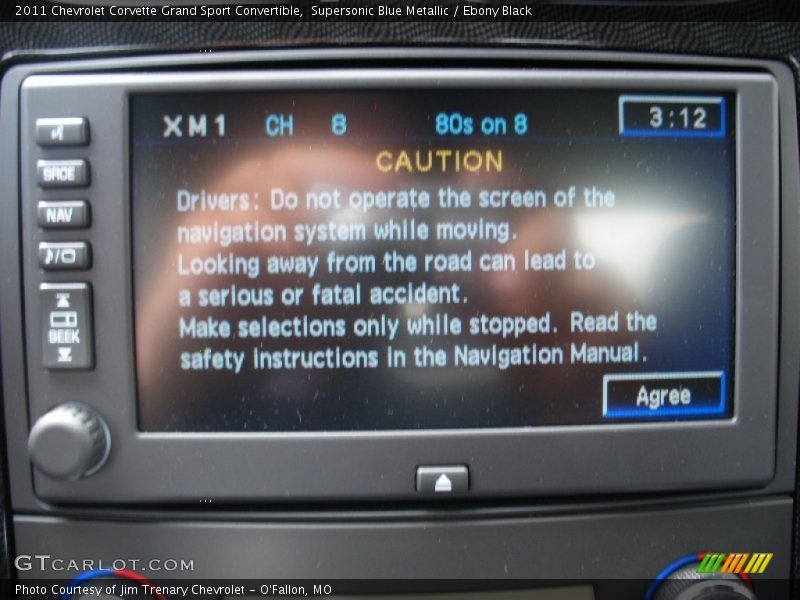 Supersonic Blue Metallic / Ebony Black 2011 Chevrolet Corvette Grand Sport Convertible