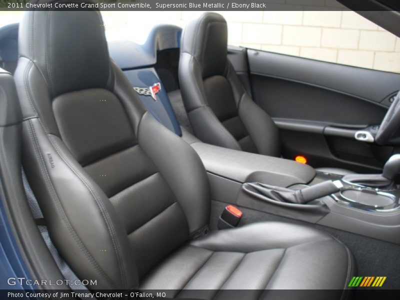 Supersonic Blue Metallic / Ebony Black 2011 Chevrolet Corvette Grand Sport Convertible