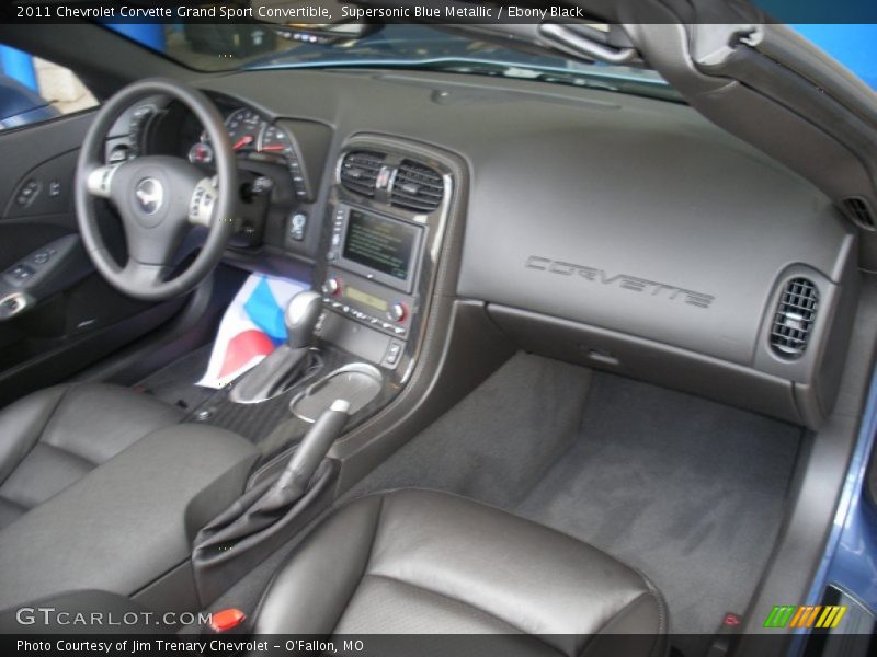 Supersonic Blue Metallic / Ebony Black 2011 Chevrolet Corvette Grand Sport Convertible