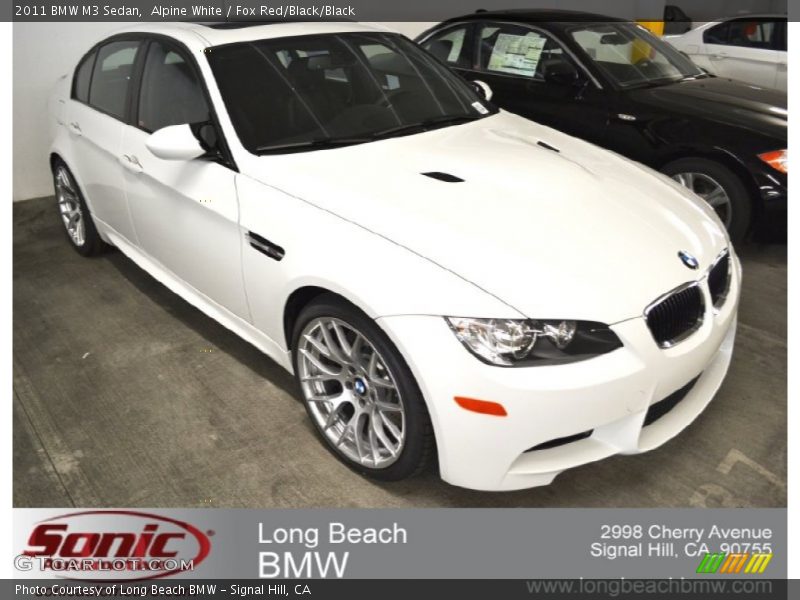 Alpine White / Fox Red/Black/Black 2011 BMW M3 Sedan