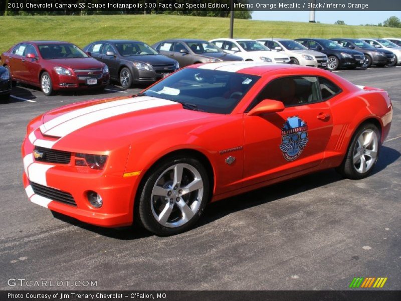 Inferno Orange Metallic / Black/Inferno Orange 2010 Chevrolet Camaro SS Coupe Indianapolis 500 Pace Car Special Edition