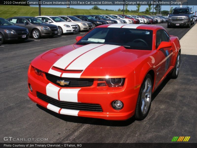 Inferno Orange Metallic / Black/Inferno Orange 2010 Chevrolet Camaro SS Coupe Indianapolis 500 Pace Car Special Edition