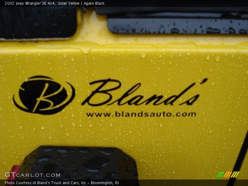 Solar Yellow / Agate Black 2002 Jeep Wrangler SE 4x4