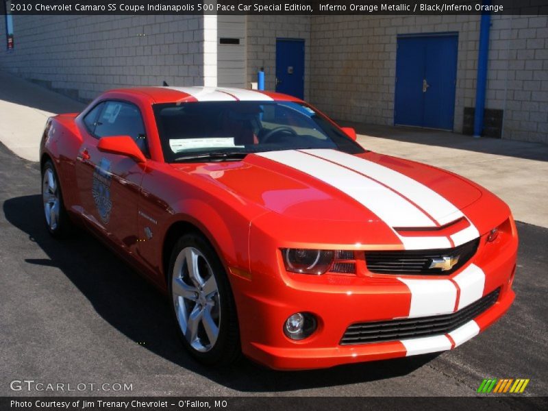Inferno Orange Metallic / Black/Inferno Orange 2010 Chevrolet Camaro SS Coupe Indianapolis 500 Pace Car Special Edition