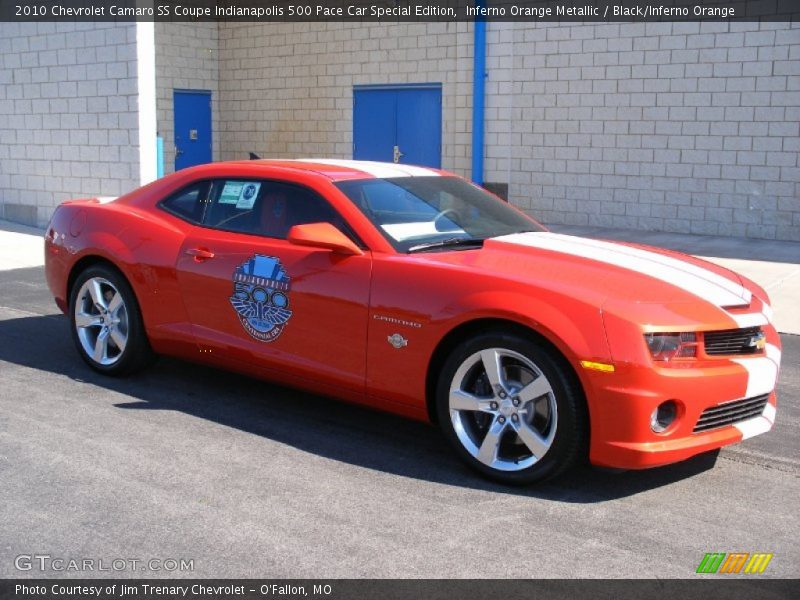 Inferno Orange Metallic / Black/Inferno Orange 2010 Chevrolet Camaro SS Coupe Indianapolis 500 Pace Car Special Edition