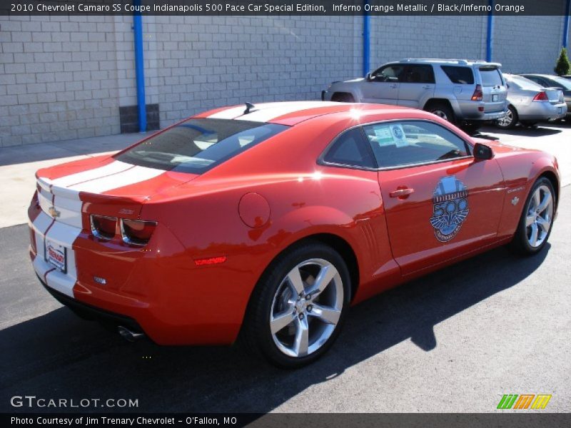 Inferno Orange Metallic / Black/Inferno Orange 2010 Chevrolet Camaro SS Coupe Indianapolis 500 Pace Car Special Edition
