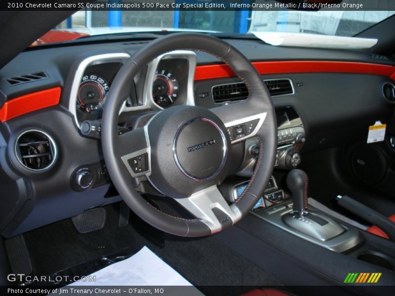 Inferno Orange Metallic / Black/Inferno Orange 2010 Chevrolet Camaro SS Coupe Indianapolis 500 Pace Car Special Edition