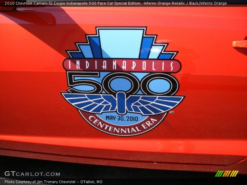  2010 Camaro SS Coupe Indianapolis 500 Pace Car Special Edition Logo
