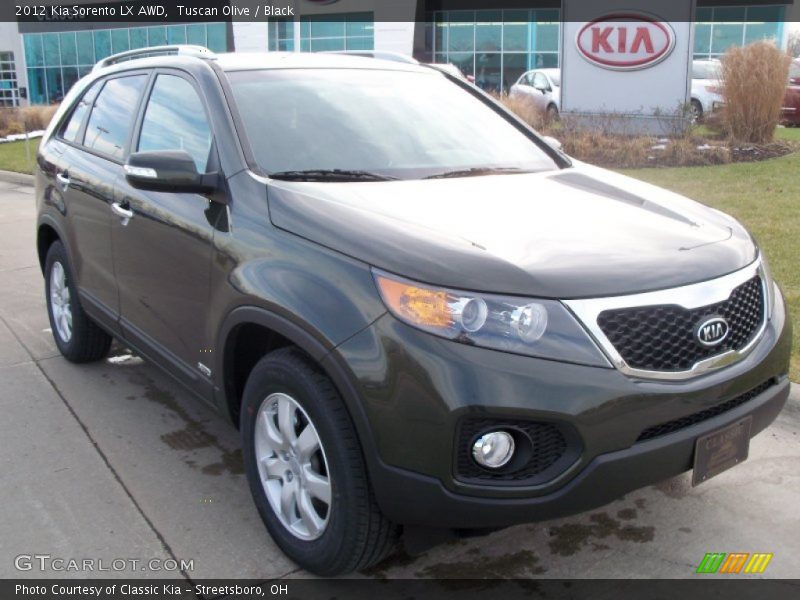 Tuscan Olive / Black 2012 Kia Sorento LX AWD