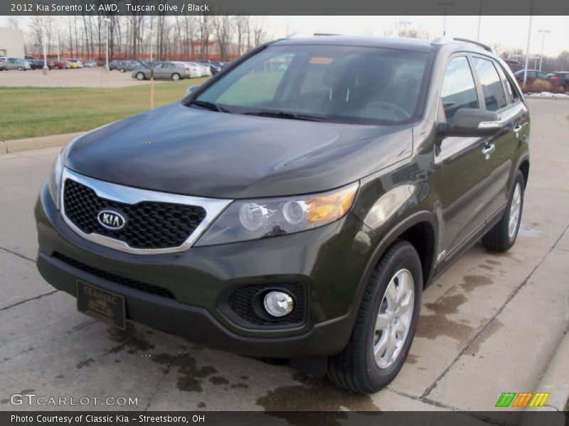 Tuscan Olive / Black 2012 Kia Sorento LX AWD