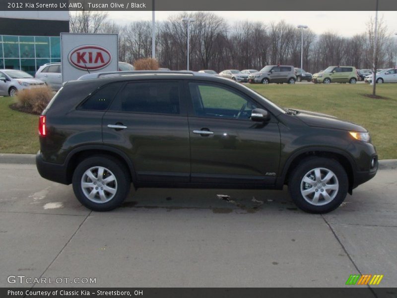 Tuscan Olive / Black 2012 Kia Sorento LX AWD