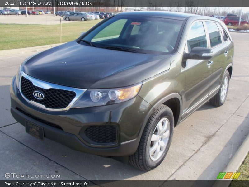 Tuscan Olive / Black 2012 Kia Sorento LX AWD